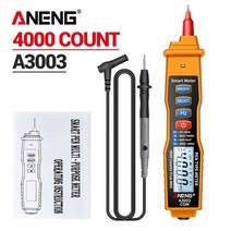 테스터기 디지털 펜 멀티 미터 Professional 4000 NCV AC/DC 전압 저항 커패시턴스 A3003 테스터로 스마트, 02 Orange withou box