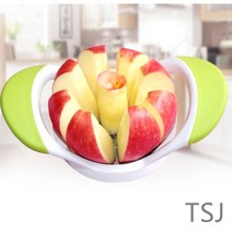 사과 커터기 TSJ자동 사과 깎이 깍기 과일깎이 필러 사과박피기 씨제거, 녹색