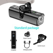 TOWILD CL600 600LM 자전거 라이트 전면 램프 USB 충전식 현대 18650 2000mAh 방수 헤드, Standard Pack