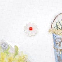 자개 진주 비즈 반지 팔찌 목걸이 만들기 공예 악세사리 재료 부자재, 자개 플라워, JB319. 데이지꽃 레드 12mm