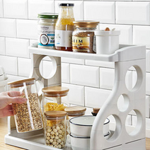 특이한 식탁정리대 틈새선반장 스낵바 경량렉선반 2단