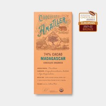 마다가스카르 다크 초콜릿 바 70g Chocolateamatller Dark Chocolate Bar, 1팩