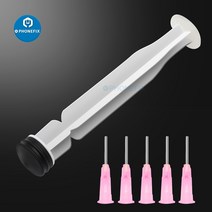 10ML 디스펜서 플라스틱 주사기 플런저 플럭스 인젝터 솔더 페이스트 솔더링 전화 수리용 디스펜스 튜브, 02 1Syringe 5needle
