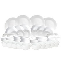 코렐 무지 저스트화이트 10인그릇세트 B 62pcs, 한국형공기대접
