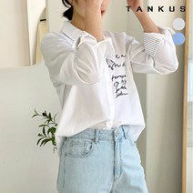 [탱커스] 여성 드로잉 로고 블라우스