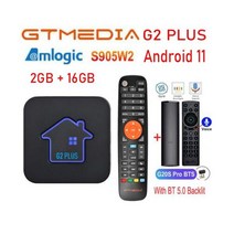 GTMEDIA G2 PLUS 안드로이드 11 TV 박스 4K UHD Amlogic 905W2 쿼드 코어 2GB 16GB 2.4G 와이파이 미디어 플레이어 vs gt 미디어 v8, Eu 플러그_2g 16g g20s
