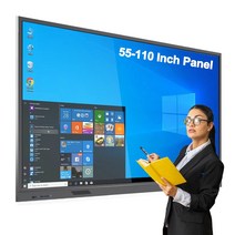 스마트보드 전자칠판 화상회의 OPS 슬롯 듀얼 시스템 학교 LCD 디스플레이 PC 터치스크린 패널 스마트 보드 인터랙티브 화이트보드 65 인치 75 85 98110