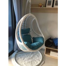흔들그네의자 정자 구부러진 바구니 등나무 의자 두꺼운 집 실내 그물 빨간색 스윙 단일 새의 둥지 발코니 흔들, [13] 로즈 레드 이중 팔걸이 두꺼운 가지 샌드 패드