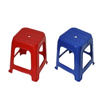 제이티 플라스틱 야외 보조 간이 의자, 사각의자 A형 블루