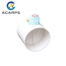 220V 12V 24V PVC 플라스틱 HAVC 전기 댐퍼 체크 밸브 환기 파이프 용 75/110/160/200mm 에어 덕트 볼륨 조절 밸브, 03 160mm, 02 12VDC, 03 160mm_03 12VDC