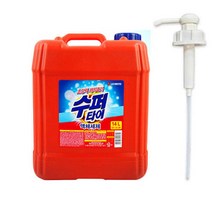 LG생활건강 수퍼타이 일반드럼겸용 액체세제-14L + (이지전용 펌프 포함) 대용량액체세제, 1개, 14L