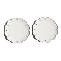 꽃모양 플라워 디저트 케익 접시 2개, 연보라