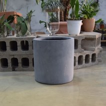 ANTW 모던 FRP 원통형 화분 40x40cm플랜터 202330EA, 물구멍타공(변심x)