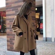 여성 캐시미어 코트 핸드메이드 트렌치 케이프 울 코트 블랙프라이데이