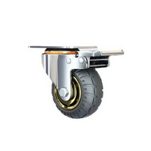 고무재질 범용 캐스터 롤러 바퀴 360도회전 무소음 스토퍼 / 1개, 5인치