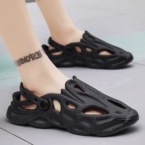 WAY 트렌디한 여름 길거리 코코넛 구멍 슈즈 남트렌드 펀칭 비치 슈즈 로마 샌들 남