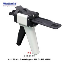 실리콘건 실리콘튜브 Araldite 에폭시 접착제 카트리지 AB 건 50ml 디스펜스 키트 인상 혼합 디스펜서 3m 총 : :2, 기타 (ae˚) frequ, 1PcG50-04-50