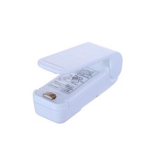 밀봉 기계 Portable Bag Heat Sealer Plastic Package Storage Clip Mini Sealing Machine Handy Sticker Seal, 01 white