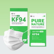 퓨어네이처 [퓨어네이처]국산 덴탈형KF94 마스크 30매입 소형 흰색 개별포장, 상세페이지참조, 화이트/소형