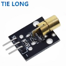 1개 KY-008 650nm 레이저 센서 모듈 6mm 5V 5mW 레드 도트 다이오드 구리 헤드 arduino용