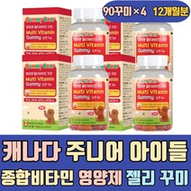 캐나다 주니어 아이들 종합 비타민 영양제 젤리 꾸미 고함량 천연 명품 고농축 B군 20대 30대 수험생 청소년 5세 성장기 유기농 건강식품 하루 연예인 초등학생 여성 여자