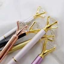 더이쁨 골드 소품 큐빅 다이아몬드 보석펜 특이한 예쁜 볼펜 특이한 큐빅 다이아 진주볼펜 예쁜 보석펜 골드 소품 문구 필기, 보석펜-실버 EP-0468