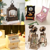 [노르딕엔틱기획전] 셀링뉴 크리스마스 오르골 눈내리는 마을 산타 발레리나오르골 보석함 뮤직박스 무드등 스노우볼 피아노 미니 중형 대형 만들기, 5.셀링뉴 턴테이블 워터볼 오르골 3Type_눈사람