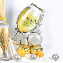 샴페인 에어벌룬 은박 풍선 초대형 술잔 파티 개업 창업 선물 생일 나이트 클럽 셀럽 인싸, 에어벌룬은박풍선(버블리와인글래스)