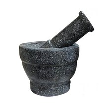 자연석 흑진주 돌절구(특대) Dec1040Ea