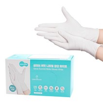 글러브써밋 니트릴장갑 화이트, 1개, 중(M), 100매입