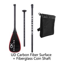 서핑보드 더블 잠금 Sup 패들 유리 섬유 풍선 보드 스탠드 175-210cm 조정 가능한 수상 스포츠 카약 표류, 2.carbon surface shaft