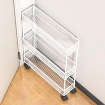 틈새수납장 철재 세탁실 폭좁은 이동식 선반, 35
