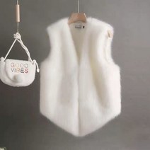 여성 패션 조끼 페이크 밍크 털 베스트 6컬러