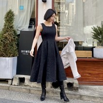 이니룸 여성스퀘어자가드롱원피스 (2color)