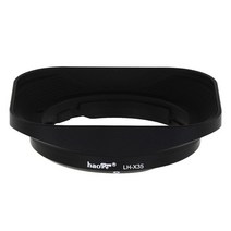 Haoge LH-X35 블랙 스퀘어 금속 렌즈 후드 쉐이드 XF 23mm F2 R WR 렌즈 및 후지 후지필름 XF 35mm F2 R WR