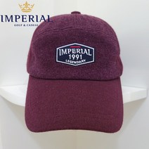 임페리얼 골프웨어 남성 이월 반값 가을 간절기 투톤 니트 중앙 자수 골프 볼캡 (2color) BCIAZW304, 다크레드(85)