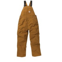 Carhartt 보이즈 빕 멜빵바지 칼하트 브라운 캔버스 US