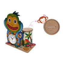 어린이돌봄 만들기 색칠하기 시계연필통 EQIQ발달 집중력 공작 유치원수업 영유아미술, 저금통뚜껑추가