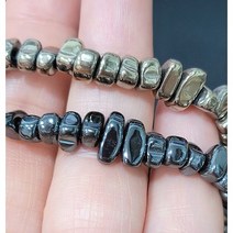 적철석 헤마타이트 칩 원석팔찌 재료 만들기 DIY 비즈공예, 헤마