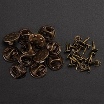 50 대 / 몫 골드 로듐 구리 네일 타이 압정 옷깃 핀 백 클러치 분산 형 나비 걸쇠 스퀴즈 배지 홀더 쥬얼리