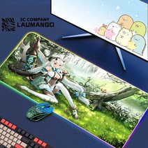 에픽 세븐 Rgb 마우스 패드 게이머 키보드 매트 책상 애니메이션 카펫 Pc 빅 게임 캐비닛 확장, 07 GG001211_03 RGB300x350x3mm