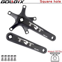 Litepro접이식 자전거 크랭크 BMX 사각 구멍 넓고 좁은 톱니 485052545658T 싱글 디스크 스퀘어 홀 스프로킷, Black TRT Crank+52T