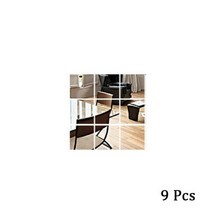 벽면 거울 시공 붙이는 시트지 팔각 육각 벽걸이 아크릴 부착 전신9/16pcs 사각 다이아몬드 3d 벽 장식 스티커 아트 자체 접착 장식 거실 침실 욕실, 15x15cm, 9개