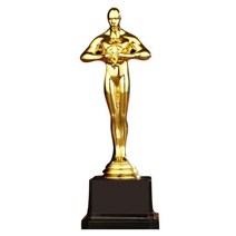오스카 트로피 골드 도금 작은 금상 팀 스포츠 경연 대회 공예품 기념품 파티 축하 선물 24cm, [03] 24cm