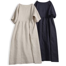 여성 빅사이즈 반팔 원피스 와이드 인형 스커트M~3XL
