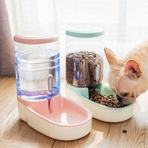 라이프란스 3.8L 강아지 고양이 자동급식기 자동급수기, 자동급식기/핑크