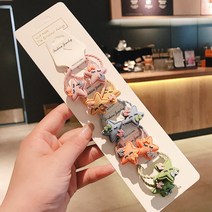 대박상점 유아용/여아용 캐릭터 방울머리끈 2P 5종 세트