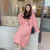 녕동 캐주얼 하객룩 블라우스 여성 겨울 경량패딩 원피스 롱원피스 후드 패션 +사은품