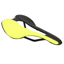 산마르코안장 훈련 철인 종 경기 가벼운 쿠션 시트 자전거안장, 검정 노랑, 1개