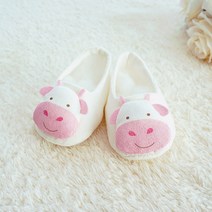 오가닉 카우 아기신발만들기 DIY (옐로 / 핑크 / 블루 / 스트라이프), 핑크 카우 아기신발